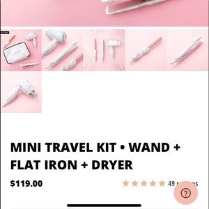 MINI TRAVEL KIT • WAND + FLAT IRON + DRYER